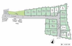 全体区画図　ご覧の物件は6号棟です。
