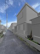 外観　ＡＩ加工により周辺の建物をグレーに塗りつぶしております。