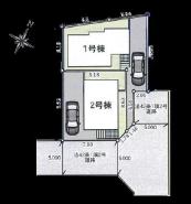 全体区画図　ご覧の物件は2号棟です。