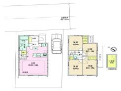 間取り　4LDK+小屋裏収納付き
