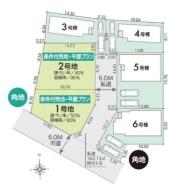 全体区画図 ご覧の物件は4号棟です。
