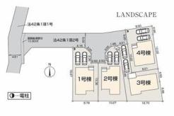 全体区画図 ご覧の物件は3号棟です。