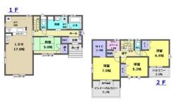 間取り 令和4年築浅物件のご紹介です!室内大変綺麗です。空室につき即ご案内可能です。カースペースもゆったり3台確保(車種によります)