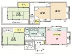 間取り 全室南向き4DK