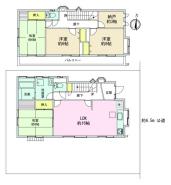 間取り 4SLDKの間取りを一覧できる図面です。家族の個室や団らんの場所を考えやすく、納戸には季節用品なども整理できます。部屋数を重視する方は、現地で広さをご確認ください。